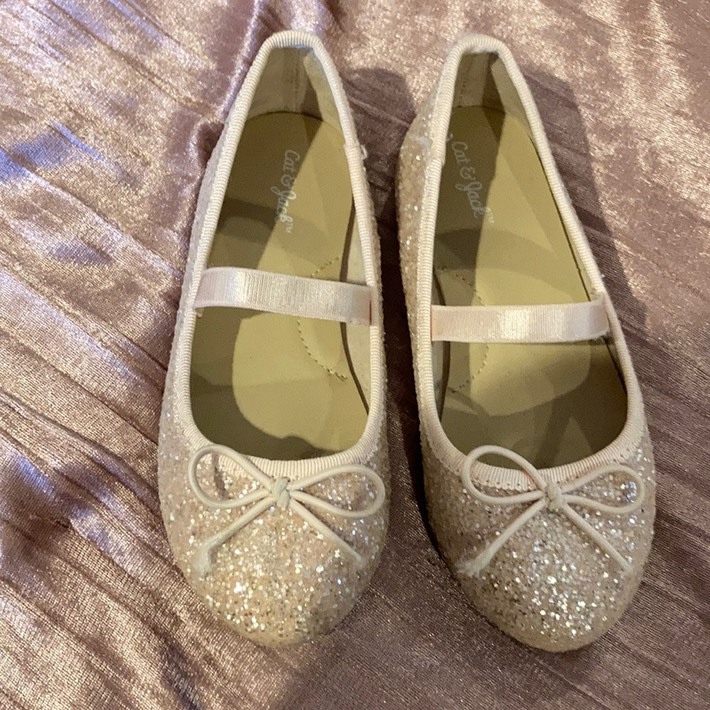 Cat and Jack Ballerina Flats with Sequin Size 9 like New 💗